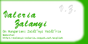 valeria zalanyi business card